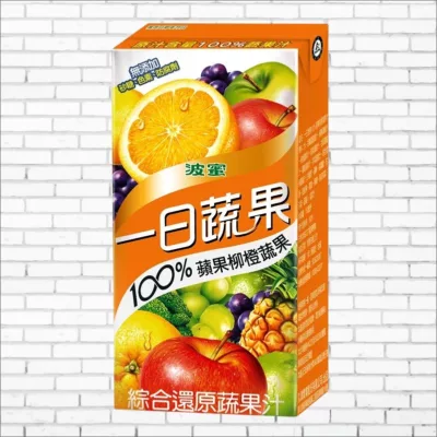 一日蔬果100%蔬果汁/蘋果柳橙/葡萄/水蜜桃 160ml 6入【佳瑪】蘋果柳橙