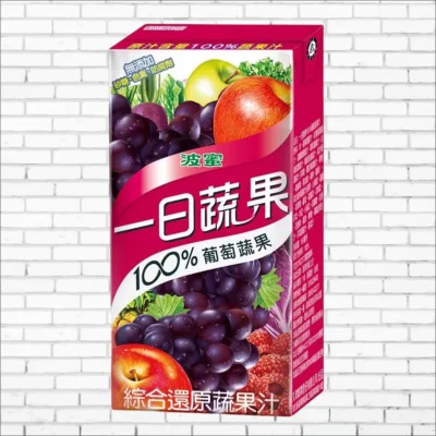 一日蔬果100%蔬果汁/蘋果柳橙/葡萄/水蜜桃 160ml 6入【小女子】葡萄