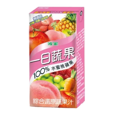 一日蔬果100%蔬果汁/蘋果柳橙/葡萄/水蜜桃 160ml 6入【佳瑪】水蜜桃