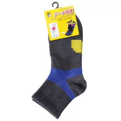 1/2足弓運動襪 545 黑色/深灰色/淺灰色 24-28cm【佳瑪】