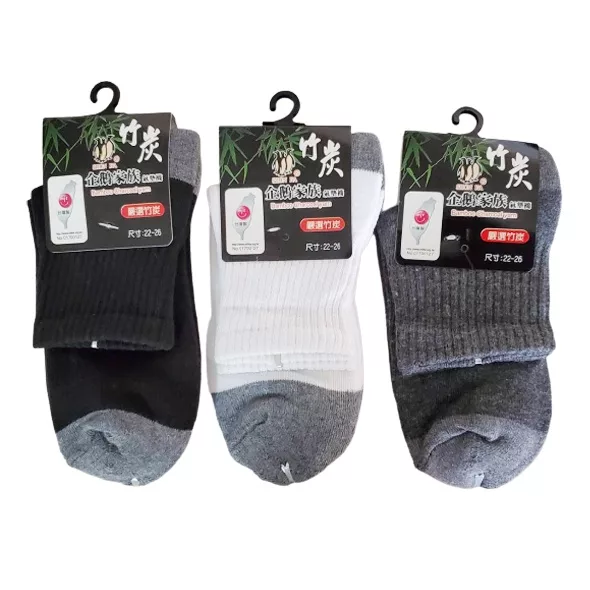 竹炭氣墊1/2運動襪 24-28CM【佳瑪】一般