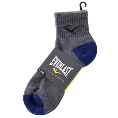 EverLast 男拼色厚底短襪-2雙入 白/灰/黑【佳瑪】灰