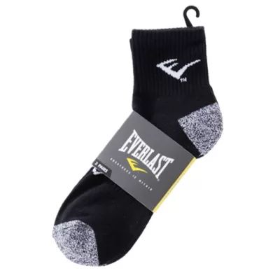 EverLast 男拼色厚底短襪-2雙入 白/灰/黑顏色:黑