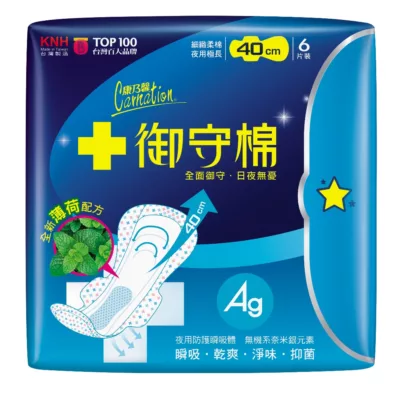 康乃馨御守棉夜用涼感40cm6片