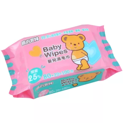 適膚克林 嬰兒濕毛巾 80+20張【小女子】濕紙巾 柔濕巾 隨身包