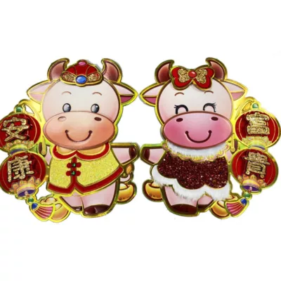 閃鑽可愛生肖小門貼21x19【佳瑪】