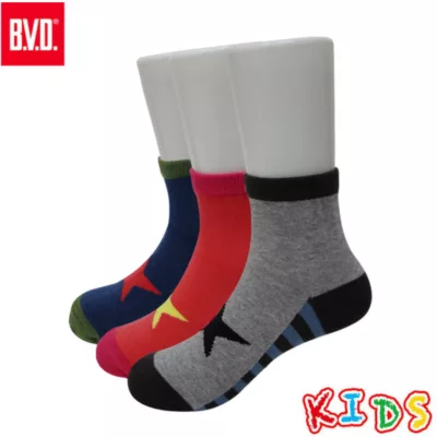 BVD 幸運之星1/2童襪 13-16CM、17-21CM【佳瑪】13-16cm 淺灰