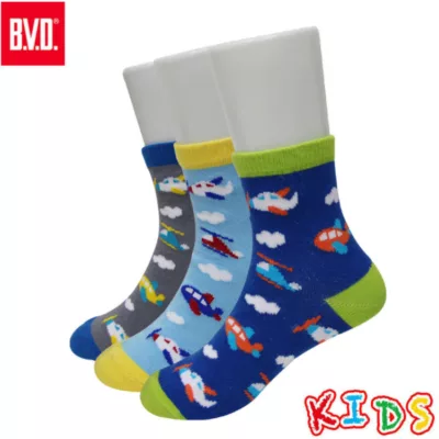 BVD 飛上雲端1/2童襪 13-16CM、17-21CM【佳瑪】17-21cm 淺藍