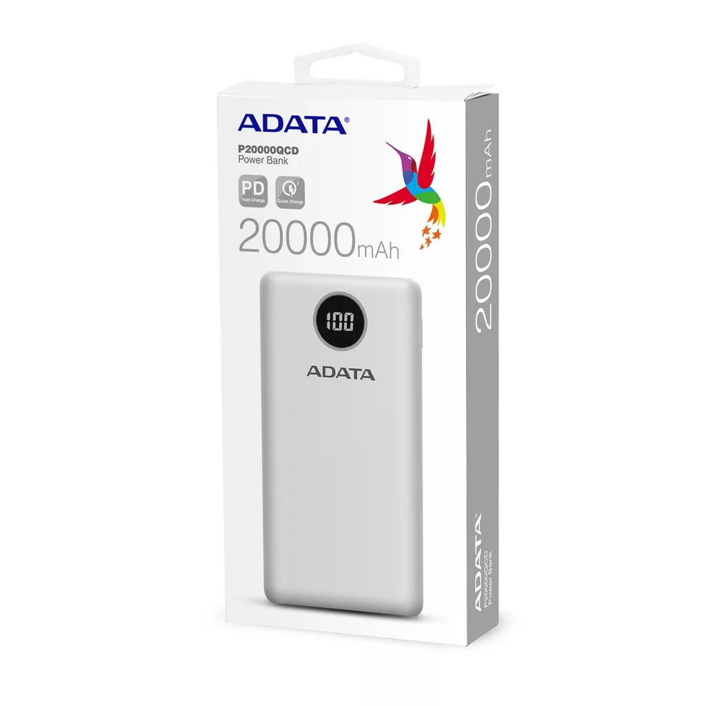 威剛 P20000QCD 快充PD 行動電源 20000mAh【佳瑪】白