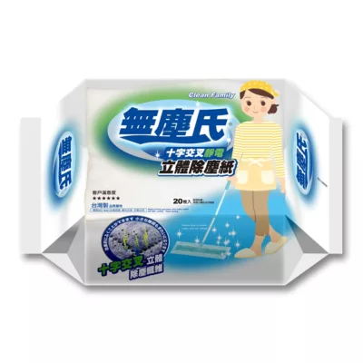 無塵氏十字壓紋除塵紙20抽 3包入