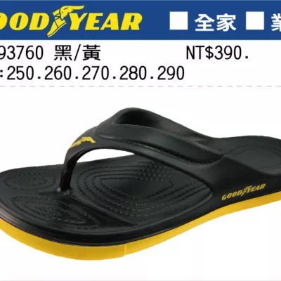 Goodyear夾腳運動拖男 灰黑/黑/藍 25-29【佳瑪】黑27