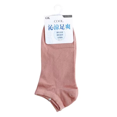 沁涼船襪 22-26CM 女 涼感襪【佳瑪】玫紅