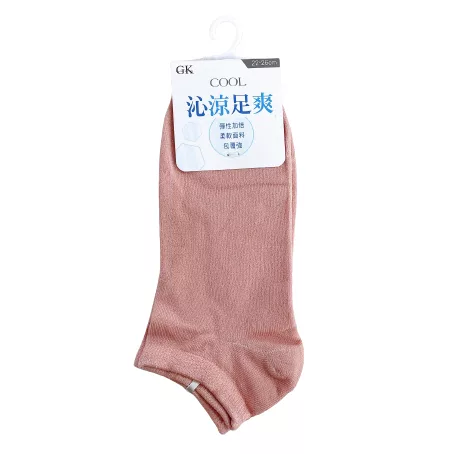 沁涼船襪 22-26CM 女 涼感襪【佳瑪】玫紅
