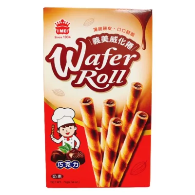 義美威化捲(巧克力)72g【佳瑪】巧克力