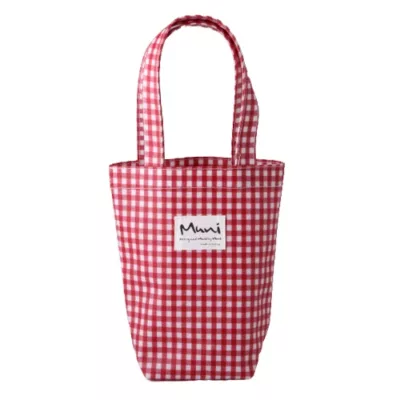 水壺提袋(隨機)款式:格紋防水