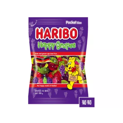 哈瑞寶Q軟糖 小熊軟糖 (葡萄/可樂/明星總動員/金熊100g)【佳瑪】葡萄