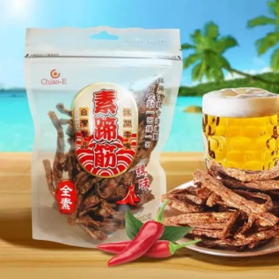 巧益素蹄筋(辣味/原味)180g 全素食用口味:辣味