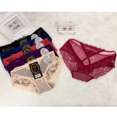 繫帶交叉蕾絲石墨烯性感內褲【佳瑪】