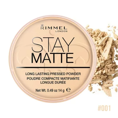 Rimmel 倫敦芮魅 迷霧妝媛控油蜜粉餅14g 共4色色號:001明亮色