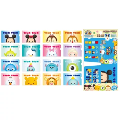 迪士尼Tsum Tsum隨身折疊收納夾 3入 TTDC60-4【佳瑪】16款圖案 隨機3入