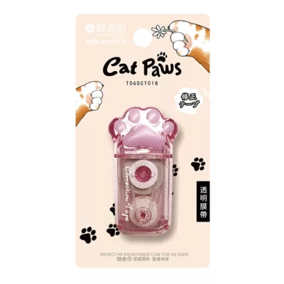 驛森町 貓爪修正帶 5mmx6M 安全無毒 黑貓/ 桔貓/ 灰貓 共3色開學季款式:桔貓