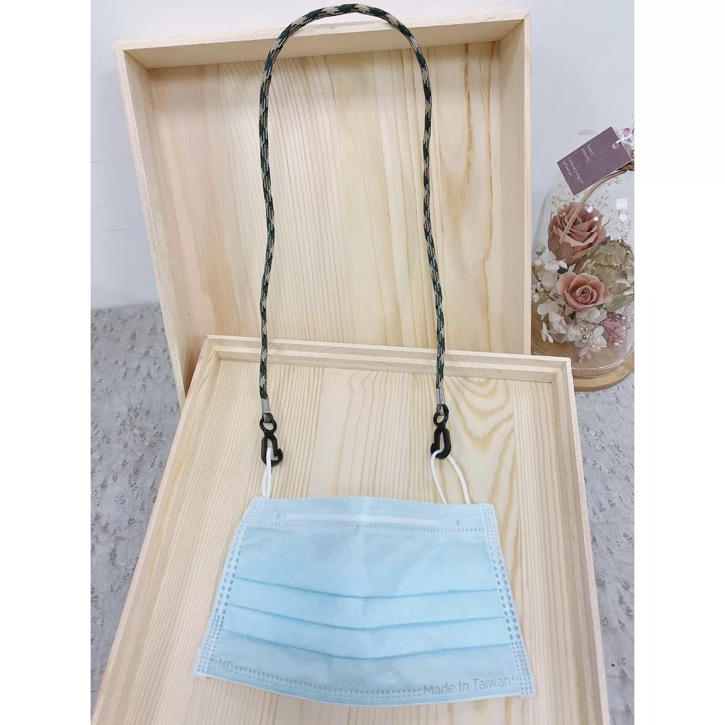 多功能口罩掛繩粗繩 黑/綠【佳瑪】黑