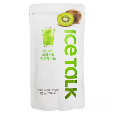 韓國ICE TALK袋裝飲料系列(檸檬風味/水蜜桃/藍莓/白葡萄/百香芒果/奇異果/西瓜/榛果咖啡/石榴)190ml【佳口味:奇異果