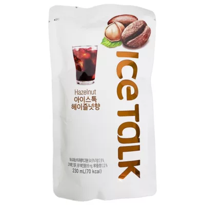 韓國ICE TALK袋裝飲料系列(檸檬風味/水蜜桃/藍莓/白葡萄/百香芒果/奇異果/西瓜/榛果咖啡/石榴)190ml【佳榛果咖啡