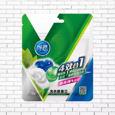 得意洗衣膠囊5顆 (茶樹淡香/清新綠茶)規格:茶樹