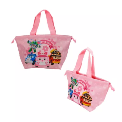 POLI 救援小英雄 波力 安寶 束口手提袋【佳瑪】保溫便當袋 正版授權安寶