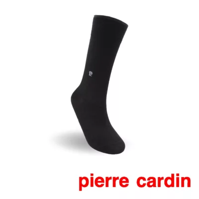 皮爾卡登絲光刺繡紳士襪 丈青/鐵灰/黑 24-26CM【佳瑪】黑