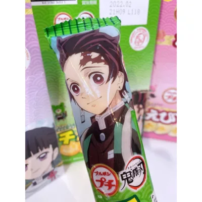 日本 Bourbon 北日本 一口餅系列餅乾 鬼滅之刃聯名款 夾心餅47g 【佳瑪】起士夾心餅