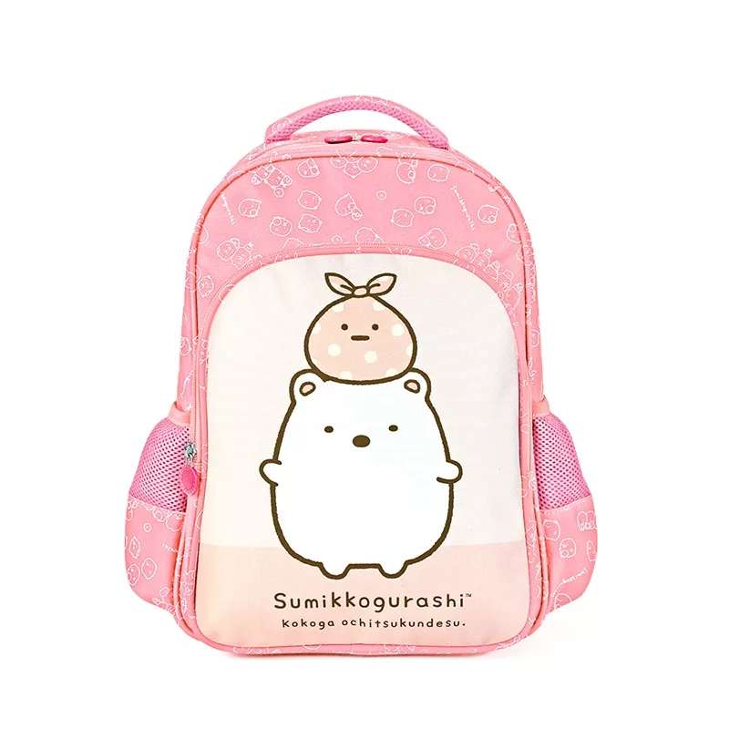 角落小夥伴-童心樂學 童趣滿版大童書包【佳瑪】白熊_粉