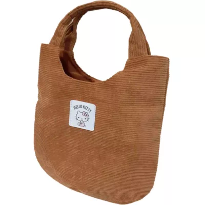 Hello kitty日式風燈芯絨購物袋【佳瑪】