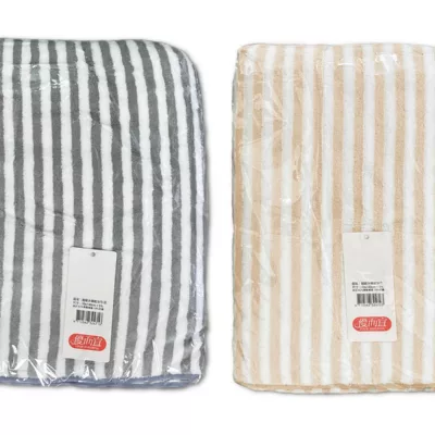 超吸水條紋浴巾 70*140CM(紅/黃/綠/灰)【佳瑪】灰