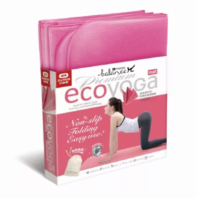 MUVA環保八摺運動墊-魅力桃/湖水綠(限宅配)【佳瑪】魅力桃