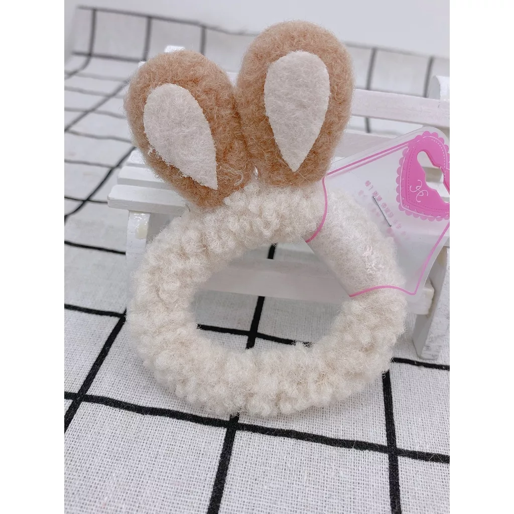 兔耳毛毛圈髮束 大腸圈 【髮束】熊耳圈圈束