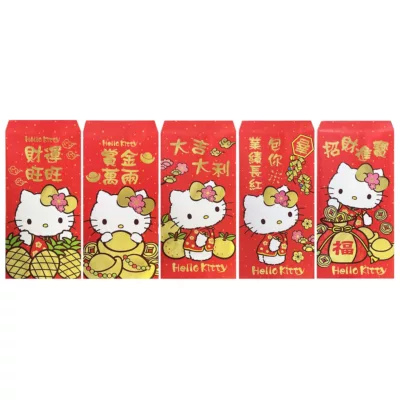 卡通授權紅包袋5入 鬼滅之刃/三麗鷗Hello Kitty/天竺鼠車車/咒術迴戰【佳瑪】三麗鷗Hello Kitty