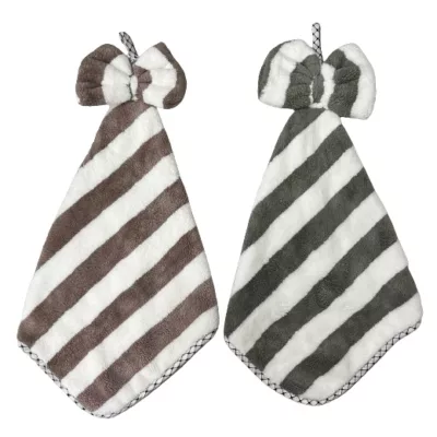 蝴蝶結珊瑚絨擦手巾-混色 CA3781 30x30CM【佳瑪】