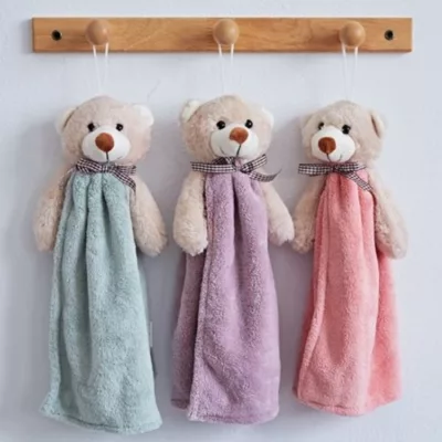 頑皮動物擦手巾34x28cm T-1001款式:小熊