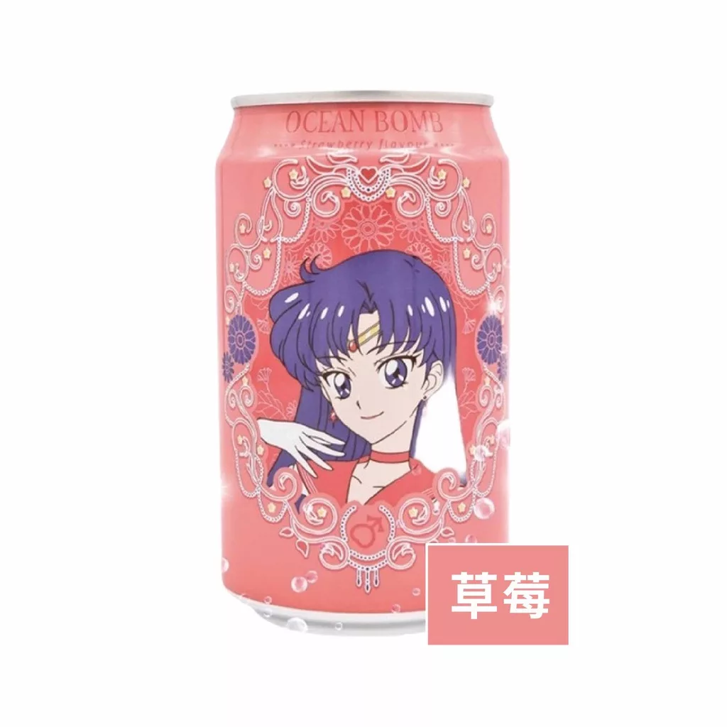 YHB OB 美少女戰士氣泡水 黃金柚/荔枝/水梨/草莓/小黃瓜/芒果 330ml【小女子】月光仙子 新角色發行木星金星草莓