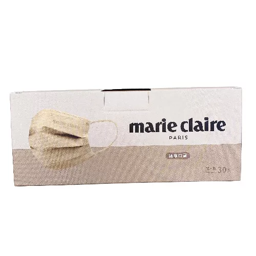 聚泰 Marie Claire美麗佳人平面醫療口罩 30片 盒 成人款【佳瑪】拿鐵棕 30入