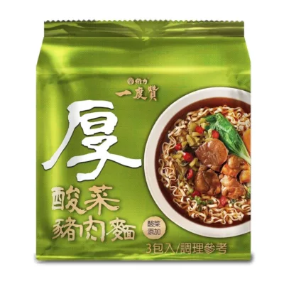 一度贊袋麵(蕃茄牛肉/剝皮辣椒雞肉/酸菜豬肉)(3入)【佳瑪】酸菜豬肉