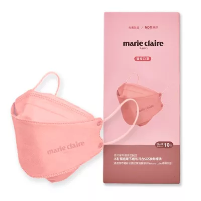 Marie Claire美麗佳人 聚泰醫療口罩 成人立體醫療口罩 10片/盒 【佳瑪】薔薇粉
