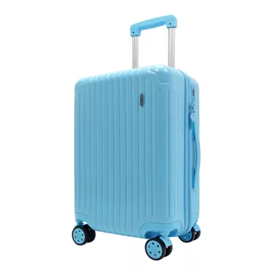 20吋簡約主義亮面行李箱 旅行箱-白藍橘 隨機出貨 限宅配