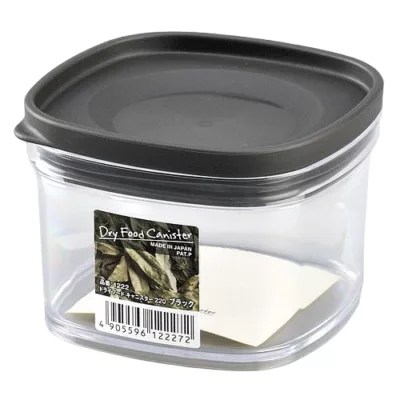 日本方型收納盒【佳瑪】可堆疊 壓克力收納盒 廚房 收納罐保鮮罐 雜糧收納 無印黑色