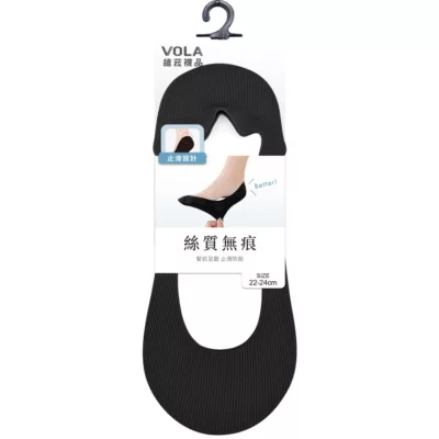 VOLA絲質無痕直紋隱形襪顏色:黑 M22721
