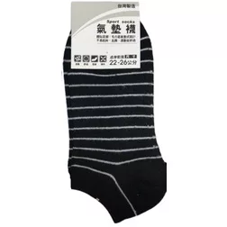 細條紋氣墊船襪 22-26CM顏色:黑白