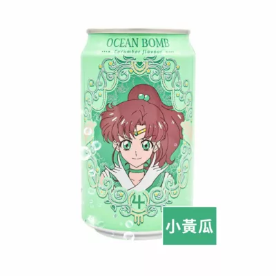 YHB OB 美少女戰士氣泡水 黃金柚/荔枝/水梨/草莓/小黃瓜/芒果 330ml【小女子】月光仙子 新角色發行木星金星小黃瓜
