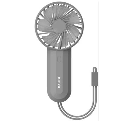 KINYO USB手持雙扇葉風扇UF-178【佳瑪】煙霧灰